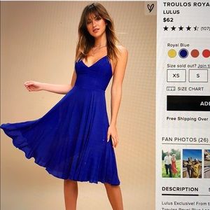 NWT lace up blue midi dress